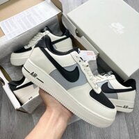 Giày_Nike Air Force 1 Mũi Đen, Giày AF1 Cream And Black Đế Air Bản Cao Cấp Hót Trend Size Nam Nữ Full Box Bill.oy