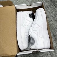 Giày_Nike Air Force 1 Trắng, Giày AF1 Full Trắng Đế Air Bản S.Cấp Trung Full Box Bill, TẶNG BOX BẢO VỆ