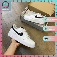 Giày_NIKE Nam Nữ, Giày Air Force 1 AF1 WHITE BLACK GOLD Thời Trang Cao Cấp Full Box