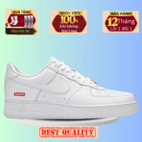 Giày_Sneaker NK-1 Low Supreme White.Giày trắng giây đỏ nam nữ full pk tặng kèm