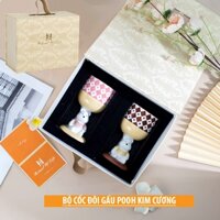 Gift Bộ Đôi Ly Cốc Sứ Họa Tiết Gấu Pooh - Quà Tặng Ý Nghĩa Dành Cho Người Thương Yêu