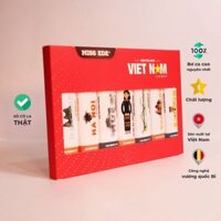 Gift box: Sô cô la VIET NAM gourmet MISS EDE - hộp lớn (VIETNAM gourmet Chocolate - gift box Size L) - Hộp 210 g (7 thanh x 30g: 4 thanh sữa & 3 thanh đen)