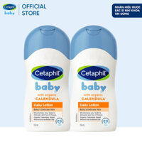 [Gift] Combo 2 Sữa dưỡng ẩm dịu nhẹ hằng ngày cho bé Cetaphil Baby Daily Lotion with Organic Calendula 50ml/chai