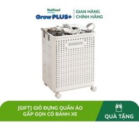 [Gift] Giỏ đựng quần áo gấp gọn có bánh xe