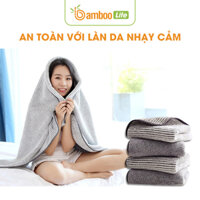 [Gift] Khăn tắm lớn sợi tre Bamboo Life BL058 cao cấp, kháng khuẩn thấm hút, mềm mịn, an toàn cho da 70x140cm - Fysoline