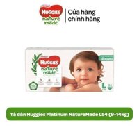 [Gift] Tã/Bỉm dán Huggies Platinum NatureMade L54 (9-14kg)-Gói Jumbo 54 miếng
