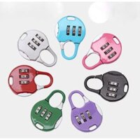 (GIFT)(Hàng tặng không bán) Ổ khóa số mini màu ngẫu nhiên cho vali/balo du lịch bằng kim loại siêu dễ thương