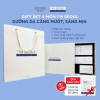 Giftset 4 Món I'M SEOUL Dưỡng Da Căng Sáng: Dầu Tẩy Trang, Tonner Pad, Vitamin C, Kem Dưỡng | COMBO1