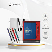 GIFTSET Bút Ký Cao Cấp Leon Dio Và Sổ Còng A5 Vươn Xa Biển Lớn, Cá Chép Hoá Rồng, Người Lái Đò
