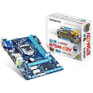 Bo mạch chủ - Mainboard Gigabyte GA-B75M-D3V (rev. 1.0) - Socket 1155, Intel B75, 2 x DIMM, Max 16GB, DDR3