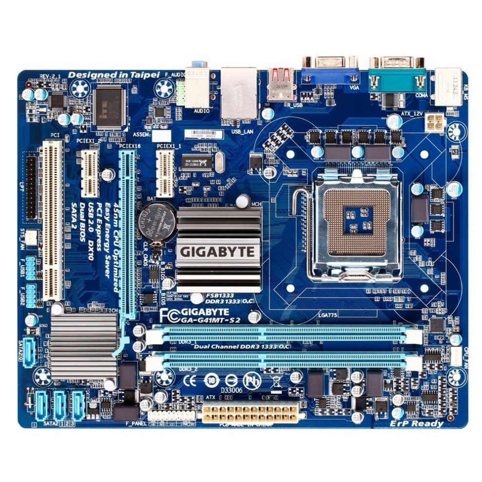 Bo mạch chủ - Mainboard Gigabyte GA-G41MT-S2 - Socket 775, Intel G41/ICH7, 2 x DIMM, Max 8GB, DDR3