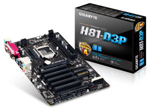 Bo mạch chủ - Mainboard Gigabyte GA-H81-D3P - Socket 1150, Intel H81, 2 x DIMM, Max 16GB, DDR3