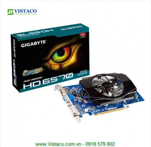 Card đồ họa (VGA Card) Gigabyte GV-R657D3 - ATI Radeon HD 6570, GDDR3, 2GB, 128-bit, PCI Express 2.1