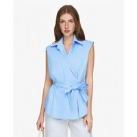 GIGI - Áo sơ mi nữ cổ bẻ sát nách phối thắt nơ nữ tính G1107T242278-27