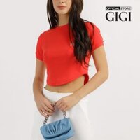 GIGI - Áo thun nữ croptop tay ngắn phối logo thời trang G1201T221232-50-34