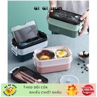 GiGiBomstore [TẶNG TÚI GIỮ NHIỆT] Hộp đựng cơm giữ nhiệt 2 tầng inox 304,  canh ,hộp đựng cơm văn phòng,hộp cơm inox