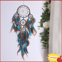 Gigicloud Handmade Dream Catcher 5 Nhẫn Retro Treo Lông Vũ Trang Trí Chuông Gió Dreamcatcher Cho Trang Trí Nhà