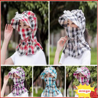 Gigicloud Nữ Mũ Chống Nắng Ngoài Trời Có Dây Buộc Cotton Uv Bảo Vệ Vành Rộng Mũ Có Quạt Sạc