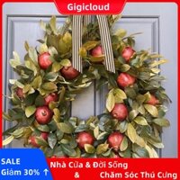 Gigicloud Vòng Hoa Quả Bưởi Nhân Tạo Thắt Nơ Trang Trí Cửa Trước Nhà Nông Trại