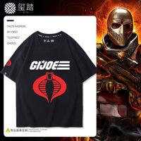 Gijoe Lực Lượng Đặc Biệt Xung Quanh Tay Ngắn Hàng Đầu Rắn Hổ Mang Quân Thép Bảo Vệ Áo Thun Nam Cotton Quần Áo228