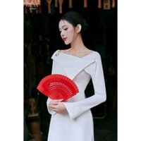 GILAN | Set áo dài Lan Ngọc chất liệu chéo Ý cao cấp dày dặn, thiết kế sang trọng, thanh lịch