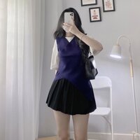 Gile len thắt beo mặc trần hoặc mix style ulzzang