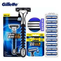 GILLETTE Lưỡi Dao Cạo Râu 3 Lớp Siêu Mỏng An Toàn Cho Nam