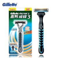 Gillette Vector 3 Dao Cạo Râu Cạo Râu Cho Nam Hướng Dẫn Sử Dụng Dao Cạo An Toàn Chăm Sóc Mặt Râu Máy Cạo Râu Gillette Cạo Râu Dao Cạo 3 Cảm Biến Lưỡi Dao Sắc Nét Nam Làm Đẹp
