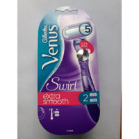 Gillette Venus Swirl Extra Smooth - Dao cạo 5 lưỡi (1 cán dao và 2 đầu cạo thay thế)