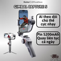 Gimbal Capture C05 chống rung 4 trục theo dõi chuyển động, Gậy quay video chống rung tích hợp cổng sạc điện thoại