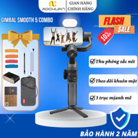 Gimbal chống rung điện thoại AOCHUAN Smooth 5S Combo, Tay cầm chống rung quay phim, Gymbal chống rung cho điện thoại