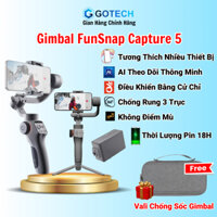 Gimbal FunSnap Capture 5, Gimbal Chống Rung Điện Thoại Capture 5 Tích Hợp AI Theo Dõi, Điều Khiển Bằng Cử Chỉ Pin 18H