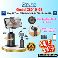 Gimbal Q9 Chống Rung Điện Thoại, Gimbal Xoay 360 Độ Nhận Diện Theo Dõi Khuôn Mặt Cử Chỉ Từ Xa