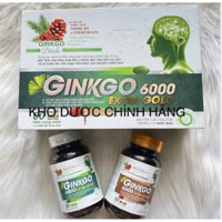 GINKGO 6000 Extra Gold - Ginkgo biloba hỗ trợ tăng cường tuần hoàn máu não - Cải thiện tình trạng mất ngủ
