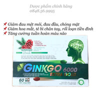GINKGO 6000 Extra Gold - Ginkgo biloba hỗ trợ tăng cường tuần hoàn máu não - Cải thiện tình trạng mất ngủ