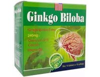 Ginkgo Biloba 240mg USA Pharma (H/100v) (Xanh lá hình não)