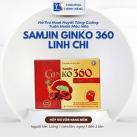 GINKGO BILOBA 360 Linh Chi - Viên Uống Hỗ Trợ Tan Cục Máu Đông, Bổ Não, Tăng Cường Tuần Hoàn Và Lưu Thông Máu Não