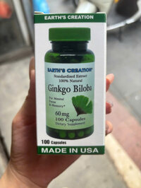 Ginkgo Biloba 60mg (100 viên) Earth's Creation