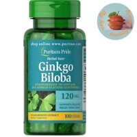 Ginkgo Biloba Standardized Extract 120 mg Puritan's Pride (Viên uống hỗ trợ tuần hoàn não của Puritan's Pride 100 viên)