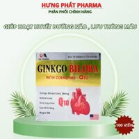 Ginkgo Biloba with Coenzyme- Q10 giúp hoạt huyết dưỡng lão, lưu thông máu, giảm mệt mỏi  hộp 100 viên