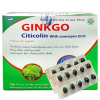 Ginkgo Citicolin With Coenzym Q10, hỗ trợ hoạt huyết, tăng cường tuần hoàn máu não