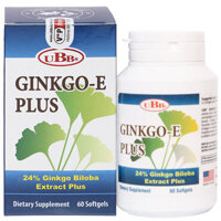 Ginkgo E Plus UBB, hỗ trợ điều trị suy giảm trí nhớ, hay quên, hoa mắt, chóng mặt