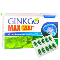 Ginkgo Max 200 +, hỗ trợ tăng cường tuần hoàn máu não, lưu thông máu não