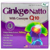 Ginkgo Natto Q10 tăng cường máu não giảm đau đầu chóng mặt - Hộp 100 viên