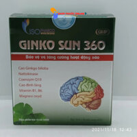 GINKO SUN 360 - Tăng cường tuần hoàn não hộp 100 viên