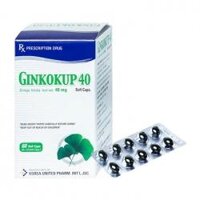 Ginkokup 40mg Korea United 6 vỉ x 10 viên - Tuần hoàn máu não, cải thiện trí nhớ