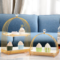 Giỏ Bánh Đĩa Sứ Chữ Nhật 1 +2 Tầng Trang Trí Tiệc Sinh Nhật, Teabreak, Buffet, Gia Tiên (hình thật)....