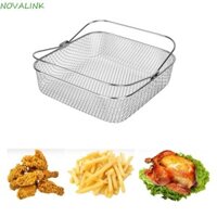 Giỏ Chiên Không Khí NOVALINK, Thép Không Gỉ Có Tay Cầm Khay Nướng Bánh, Máy Rửa Bát Bền An Toàn Chống Dính Di Động Nướng Bánh Chảo Chiên