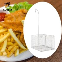 Giỏ chiên KOZEEY, Giỏ khoai tây chiên kiểu Pháp, Dụng cụ lọc thực phẩm, Giỏ phục vụ chiên bằng thép không gỉ để nướng, Cafe