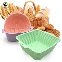 Giỏ chống bột chua ALISON, Bát chống hình bầu dục bằng silicon, Khay chống bột chống dính có thể gập lại Bát chống bột chịu nhiệt lên men nướng